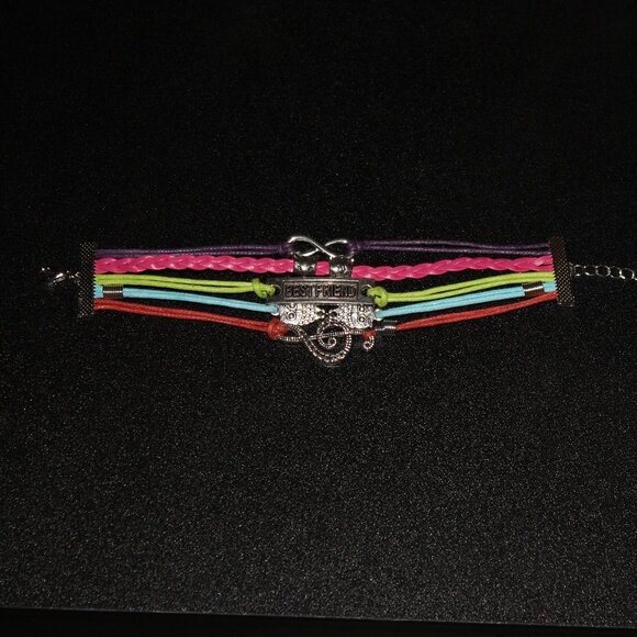 Best Friend Pastel Rainbow Charm Stack Bracelet - Picture 7 of 7